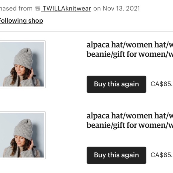 Alpaca Wool Blend Beanie Hat - Picture 4 of 6
